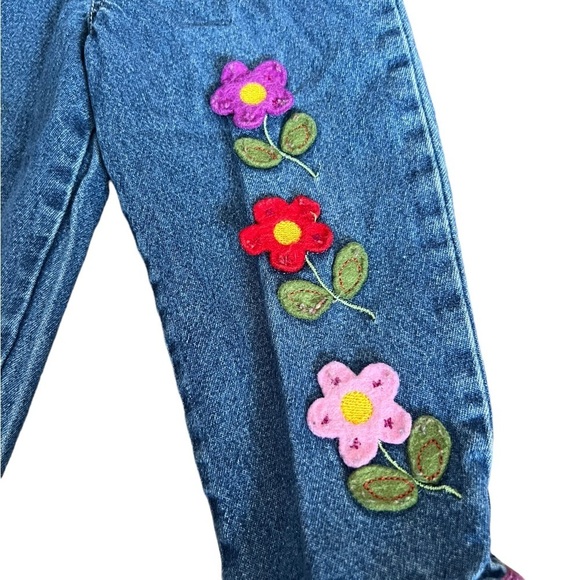 Y2K Girl Floral Appliqué Denim 12 M - Picture 2 of 5